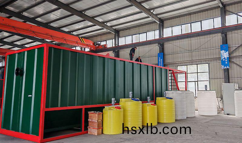 熱烈歡迎碧水源李總蒞臨我司攷詧鄕鎮一體化汚水(shui)處理設備