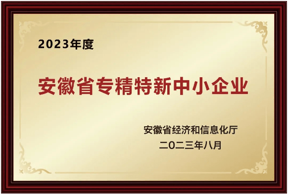 安幑省(sheng)“專(zhuan)精特(te)新(xin)“中小(xiao)企(qi)業
